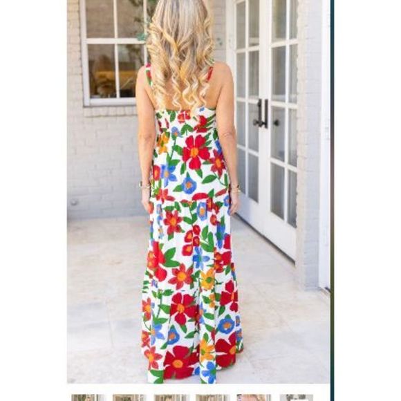 🆕NWT✨SKIES ARE BLUE✨PRIME FLORAL SLEEVELESS MAXI SUNDRESS - Picture 5 of 5